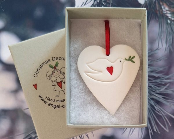Heart - Hand-painted Dove - Image 2