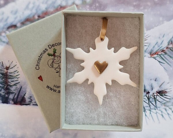 Small Snowflake - Gold Heart - Image 2