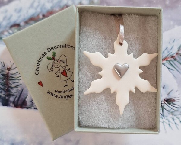 Small Snowflake - Silver Heart - Image 2