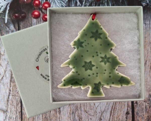 Large Tree - Green Glazed Flakes - Image 2
