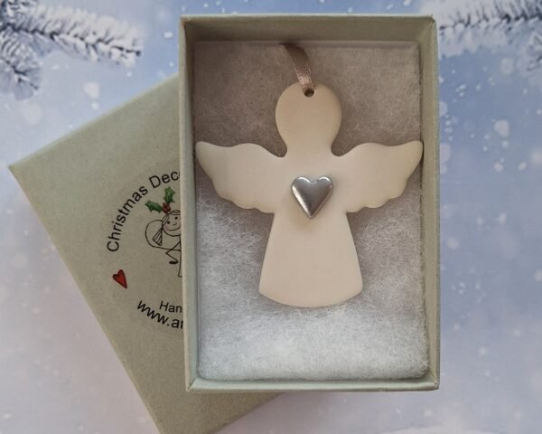 Small Angel - Silver Heart - Image 2