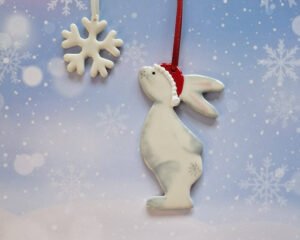 Star Gazey Bunny - Grey with Santa Hat & Flake