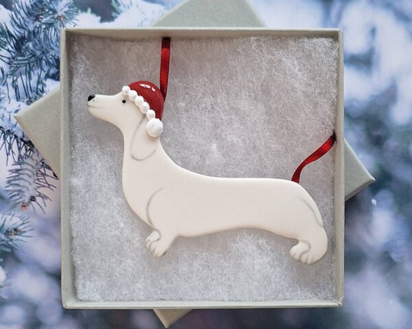 Dachshund with Santa Hat - Image 2