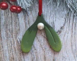 Green Mistletoe - Hand Painted