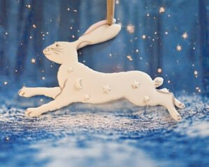 Moonlight Hare - Raised Stars