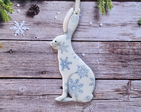 Sitting Hare - Blue