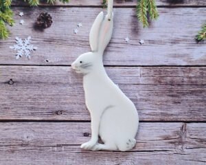 Sitting Hare - White