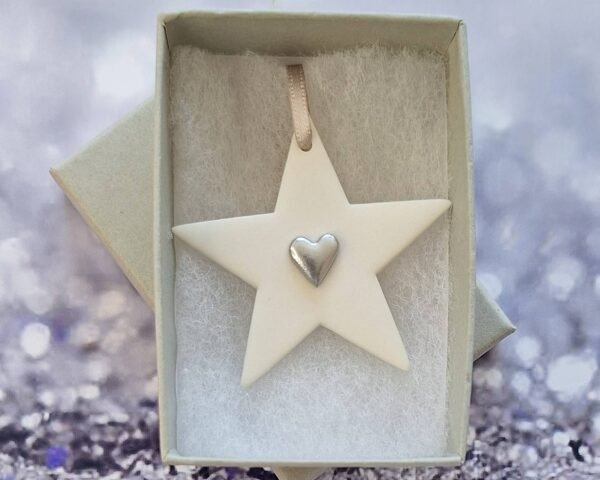 Small Star Silver Heart - Image 2