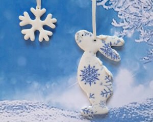 Snow Bunny with Snow & Flake