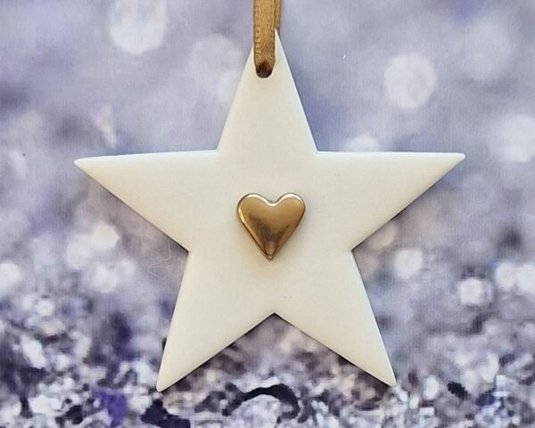 Small Star Gold Heart