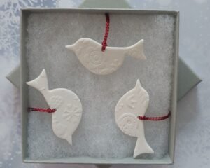 Alternative view of Scandi White Titchy Birds - Set of 3