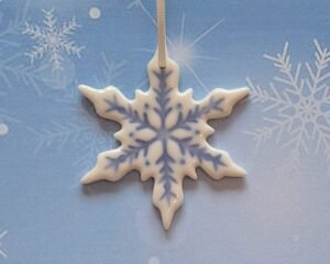 Blue Glazed Snowflake - Central