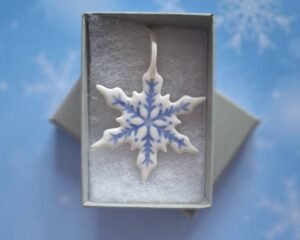 Alternative view of Blue Glazed Snowflake - Central