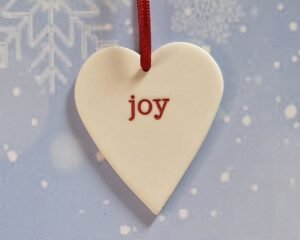Joy Heart - Red Glaze
