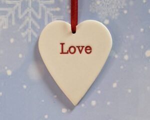 Love Heart - Red Glaze