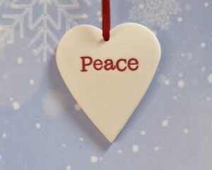 Heart - Peace Red Glaze