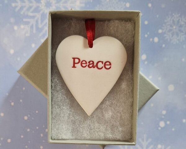 Heart - Peace Red Glaze - Image 2