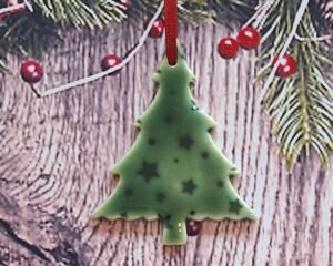 Small Tree - Green Glazed Stars