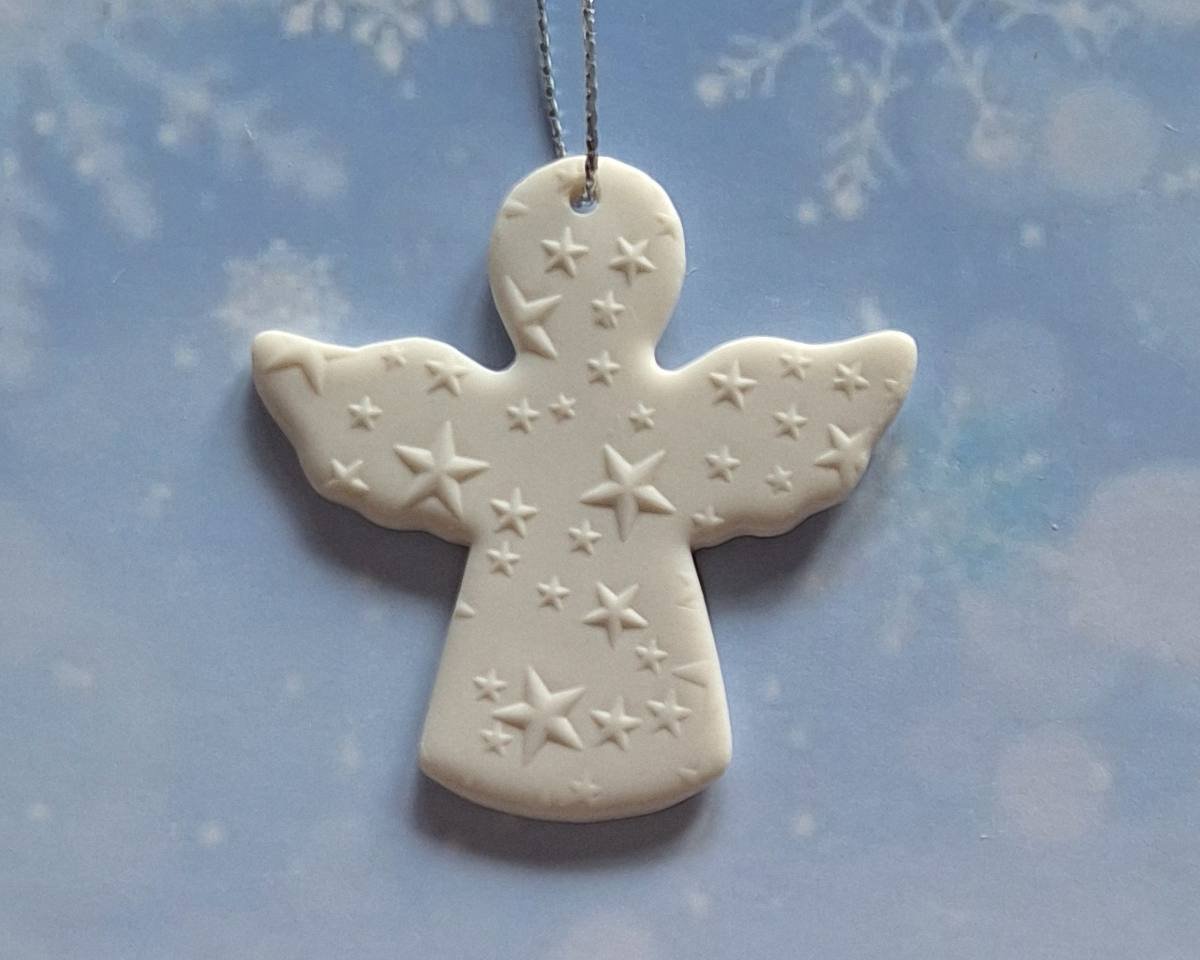 Small Angel, Snowflake & Tree - Raised Stars Set of 3 - Image 2