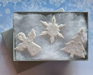 Small Angel, Snowflake & Tree - Raised Stars Set of 3